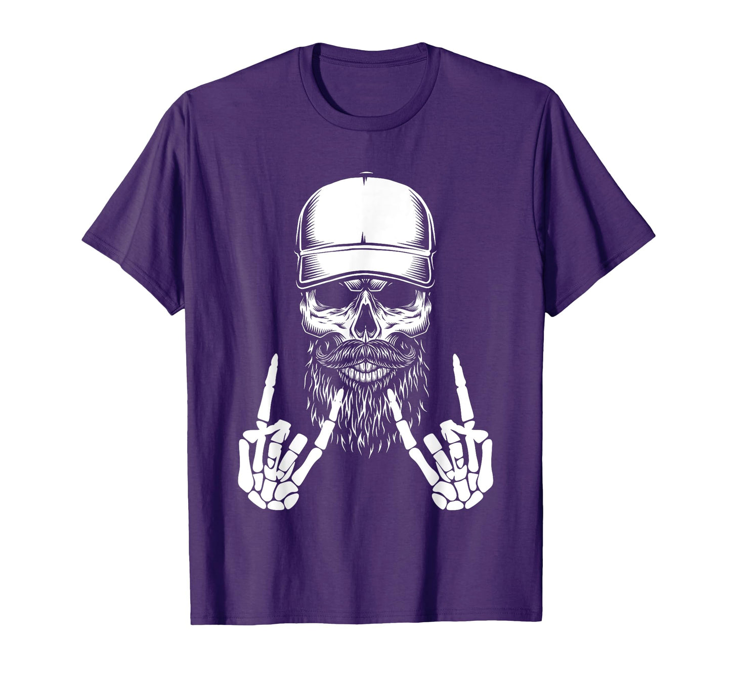 Cool Halloween Punk Rock Skeleton Cap Skater Rocker Skell T-Shirt