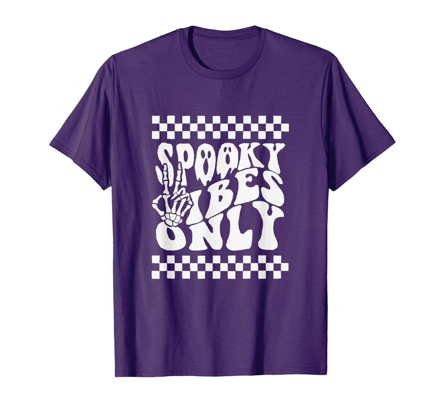 Spooky Vibes Only Halloween Retro Ghosts 80s Party T-Shirt