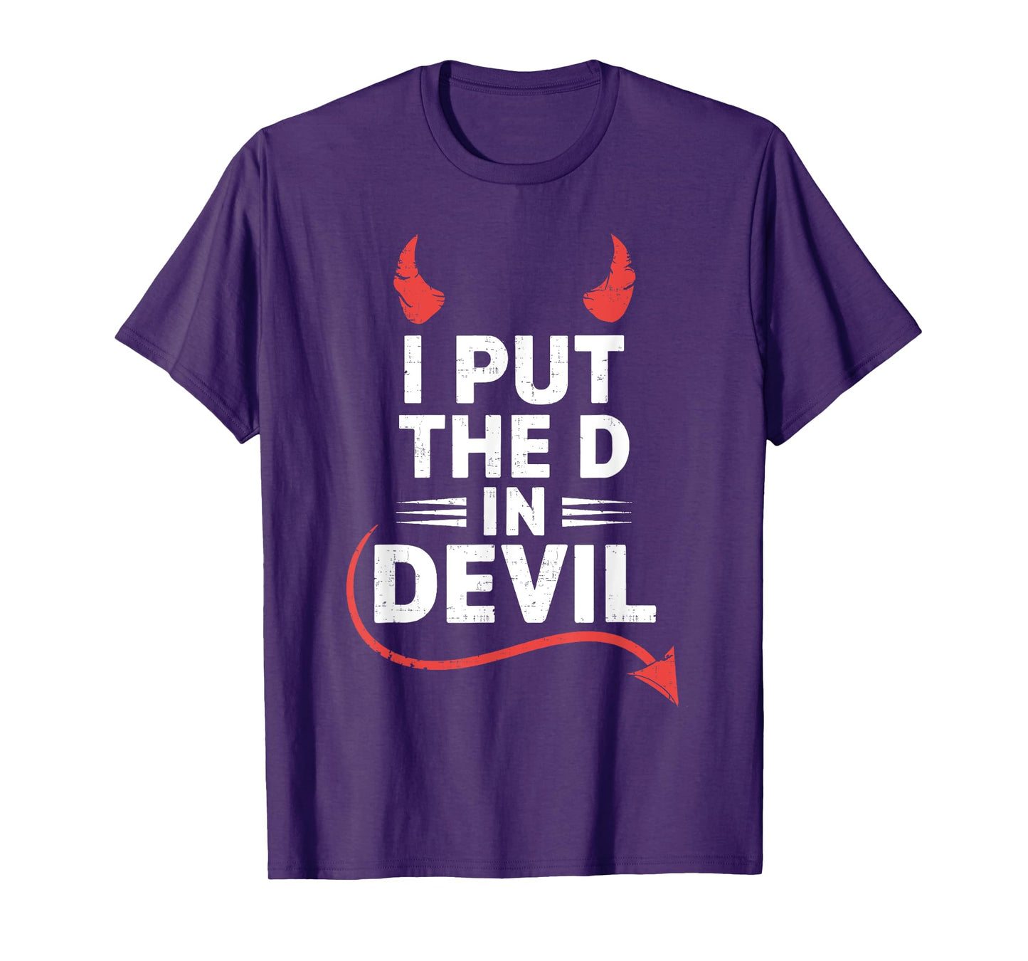 I Put the D in Devil Funny Halloween Matching Couple T-Shirt