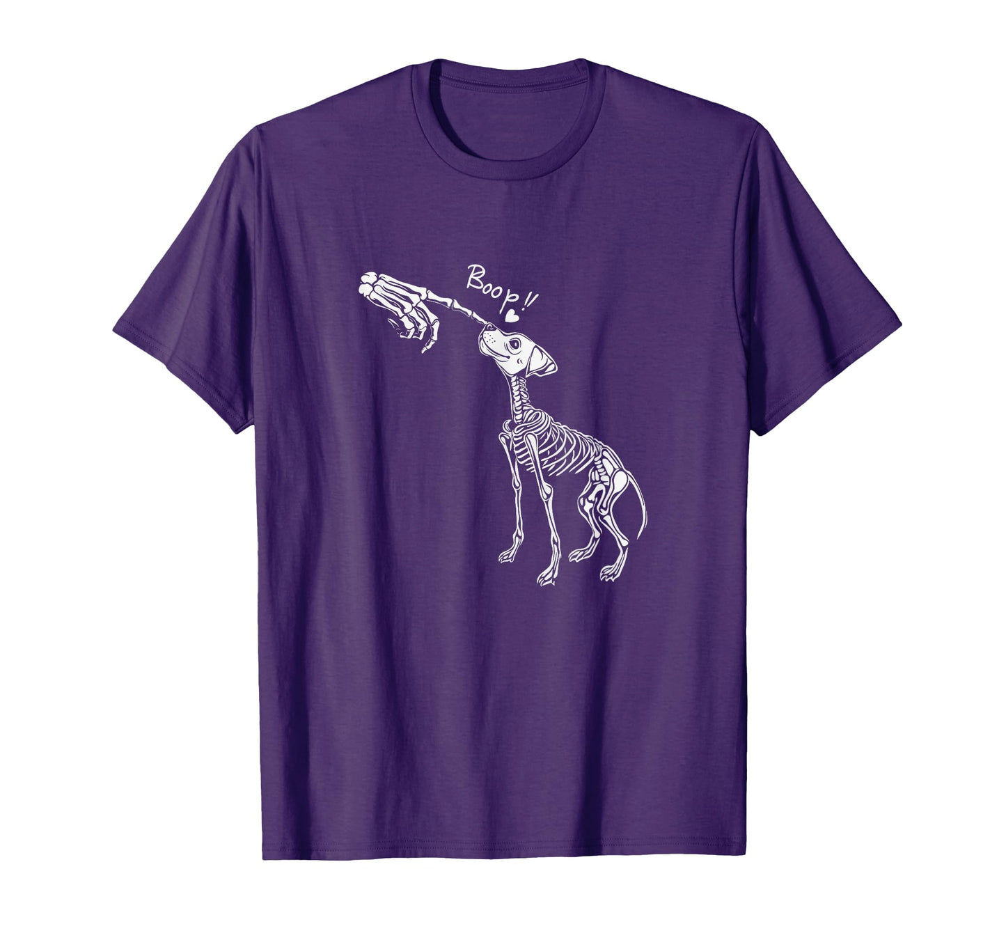 Funny Dog Skeleton Hand Boop Halloween Puppy Dog T-Shirt