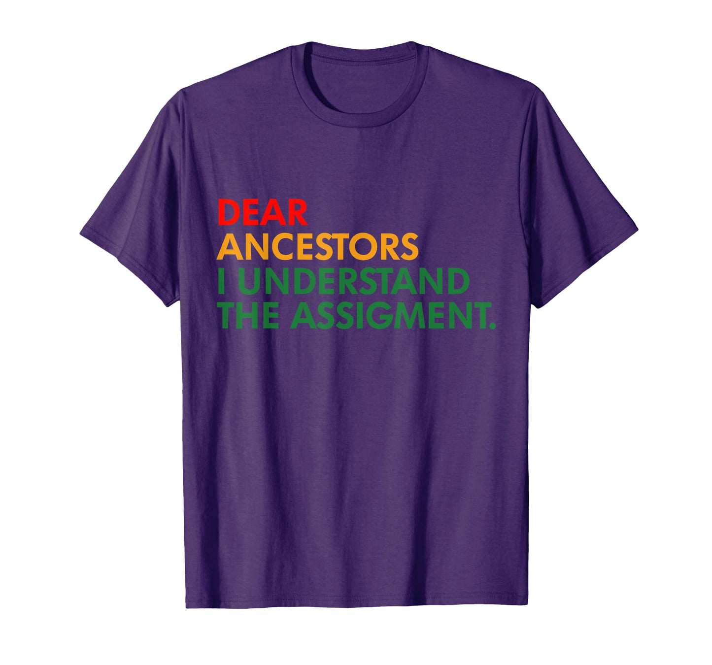 Dear Ancestors I Understand The Assigment Proud Black Woman T-Shirt