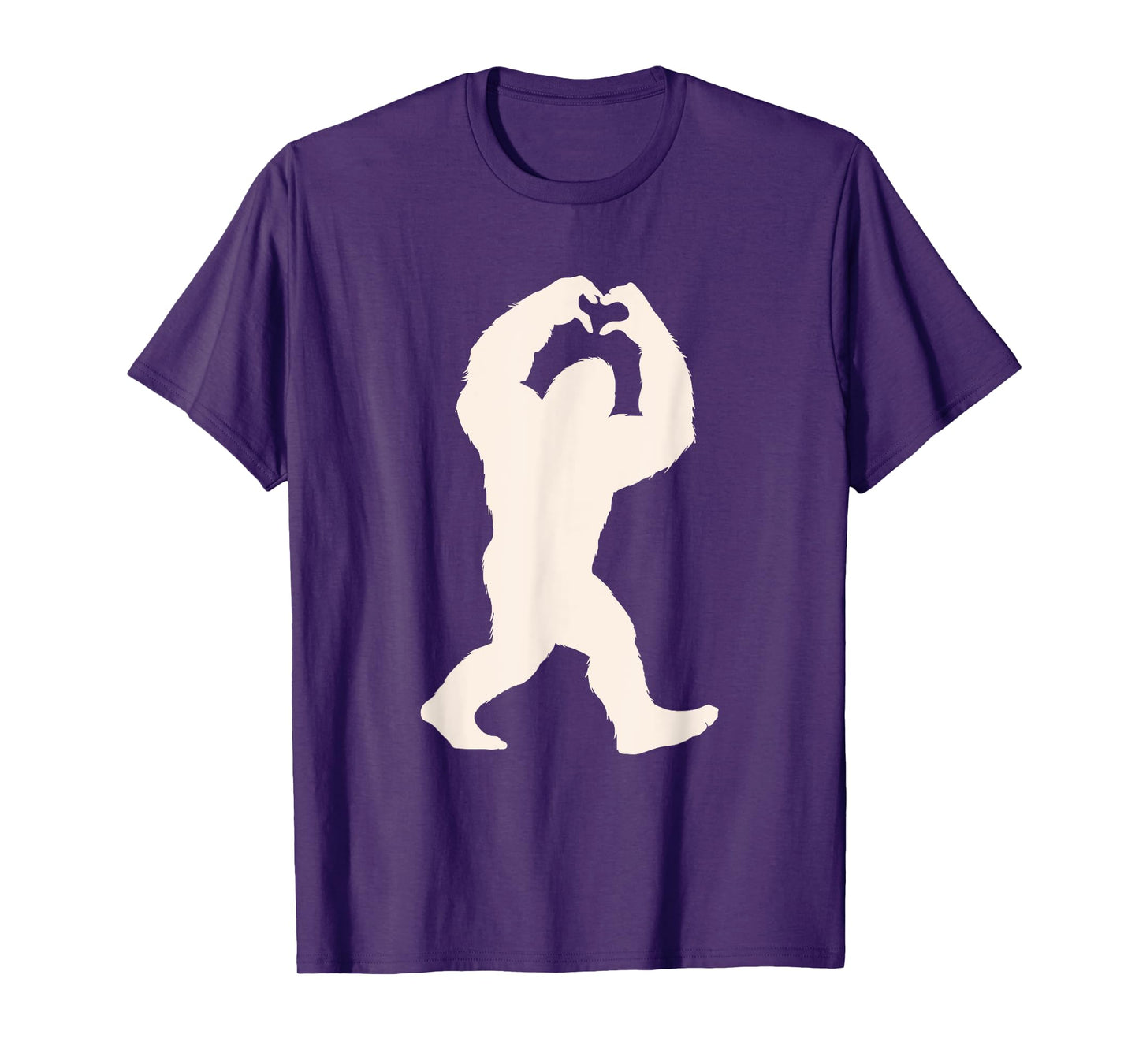 Funny Bigfoot Heart Women Men Kids Bigfoot Love with Heart T-Shirt