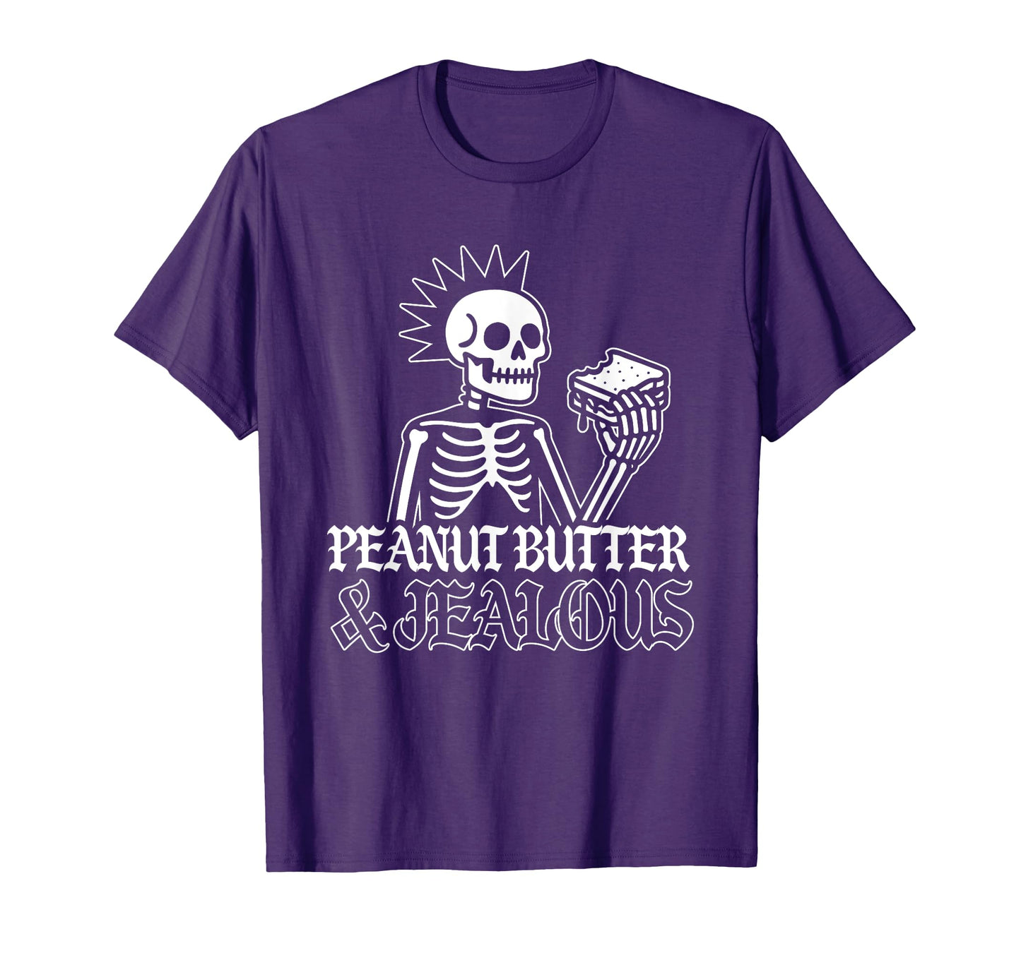 Peanut Butter And Jealous Skeleton Metal T-Shirt