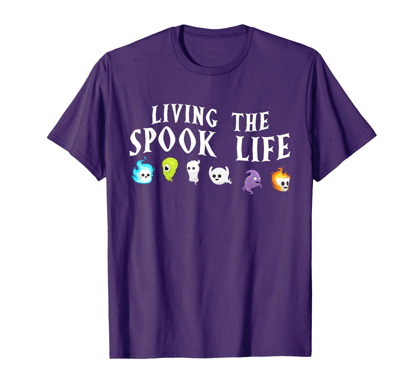Living The Spook Life Funny Spooky Ghost Bait Design T-Shirt