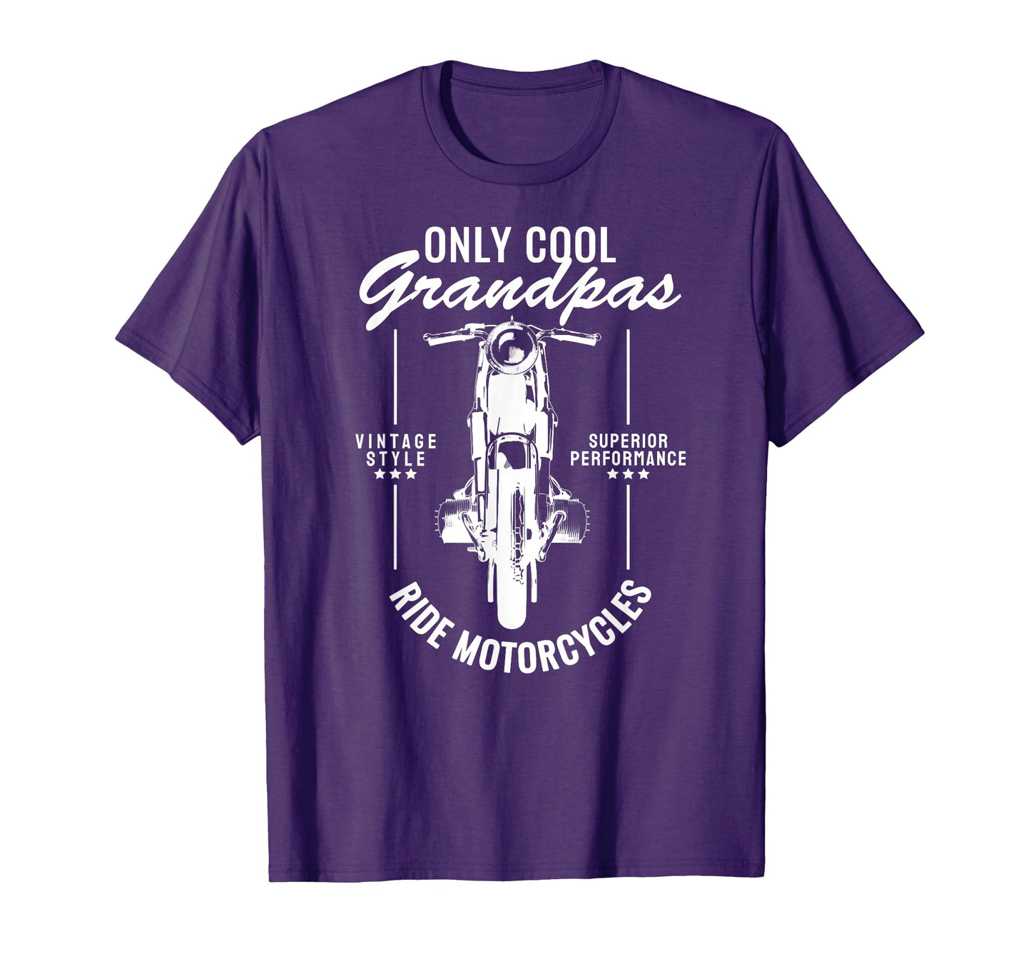 Only Cool Grandpas Ride Motorcycles Funny Biker Grandpa T-Shirt