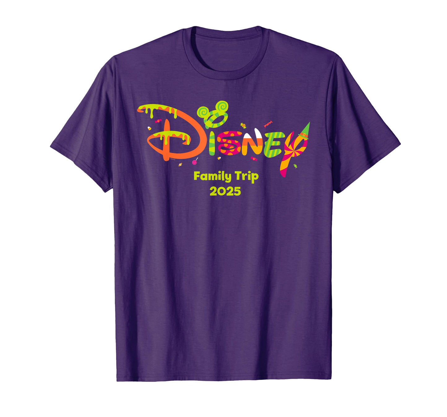 Disney Family Trip 2025 Halloween Treats Logo Fall Vacation T-Shirt