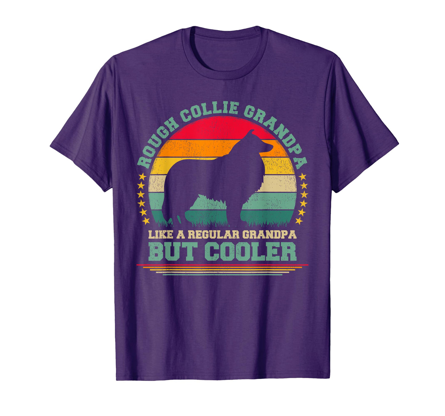 Rough Collie Grandpa Like A Regular Grandpa Father's Day T-Shirt