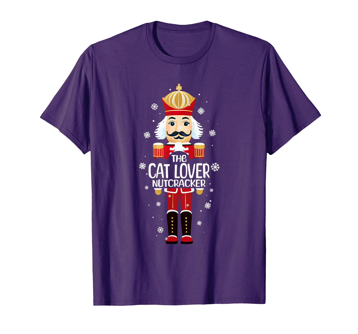 Cat Lover Nutcracker Funny Christmas Family Matching Pajama T-Shirt for Men Women Kids