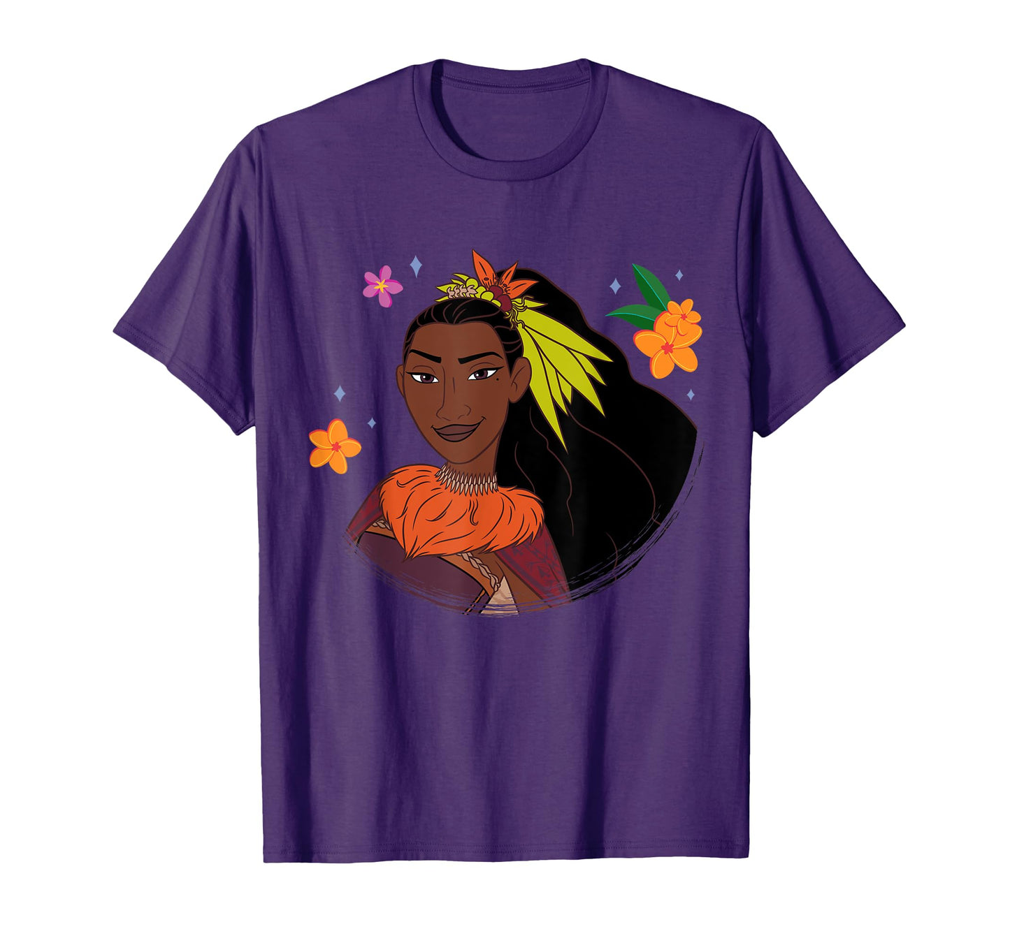 Disney Moana 2 Big Face Matangi Tropical Flowers Costume T-Shirt