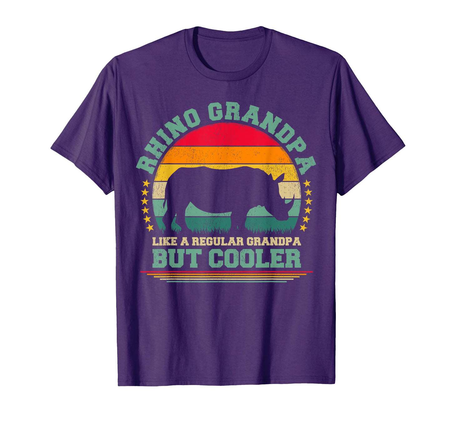 Rhino Lover Funny Vintage Rhino Grandpa Father's Day T-Shirt