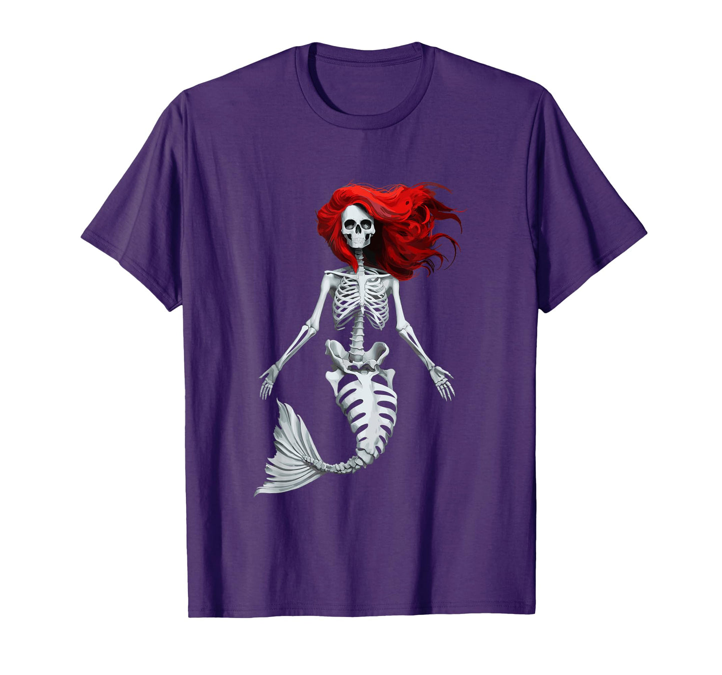 Skeleton Mermaid Halloween T-Shirt