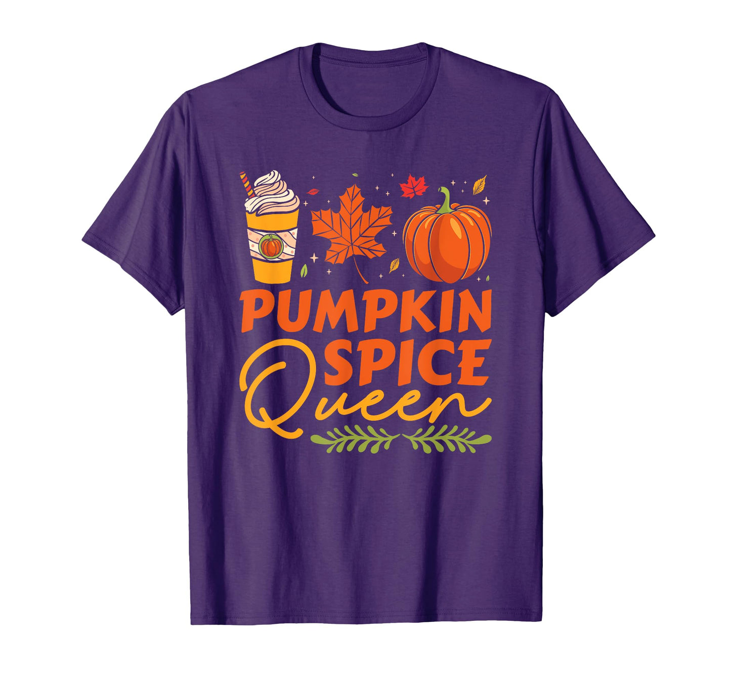 Pumpkin Spice Queen Thanksgiving Autumn Fall T-Shirt