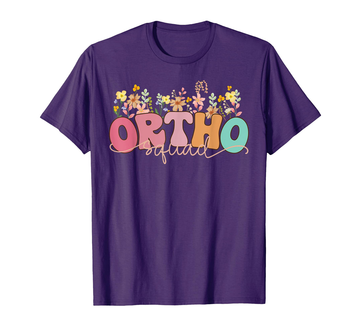 Retro Wildflower Ortho Squad Orthopedics Nurse RN Nursing T-Shirt