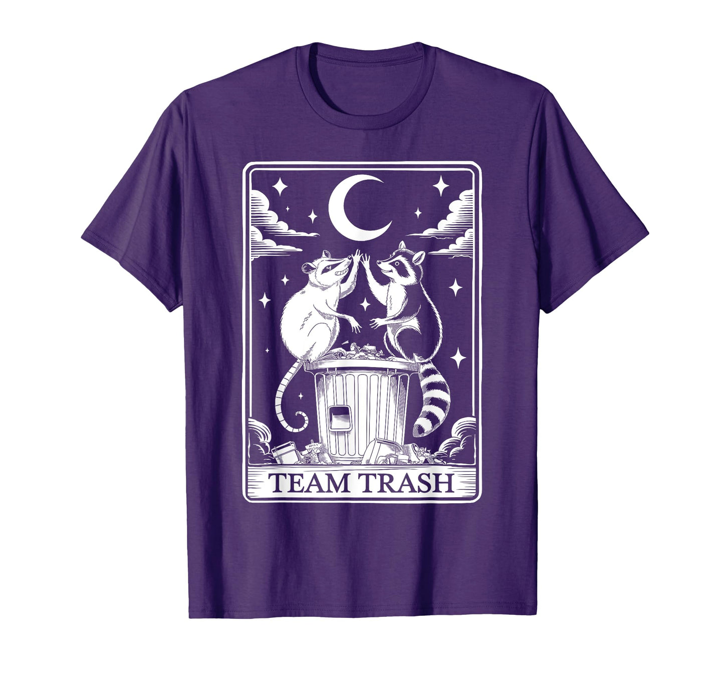 Opossum Raccoon Team Trash Tarot Card Gifts For Men Women T-Shirt