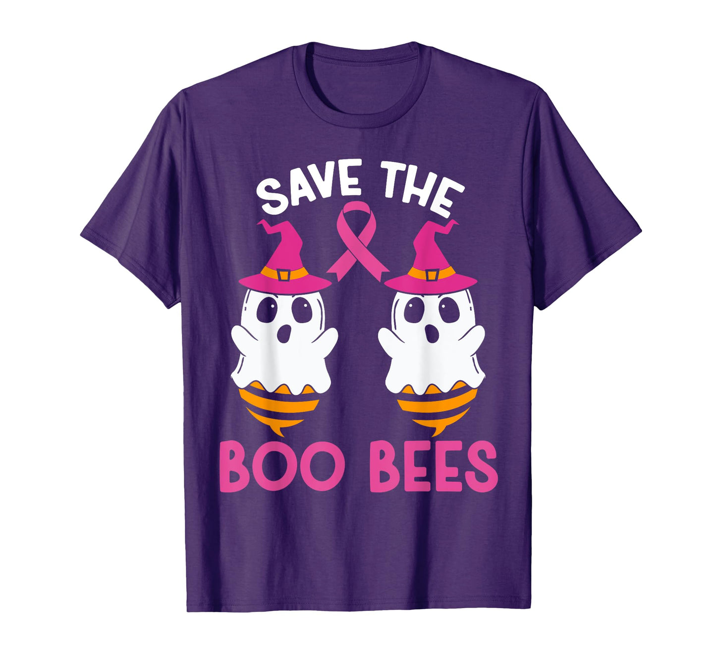 Save The Boobees Boo Bees Breast Cancer Awareness Halloween T-Shirt