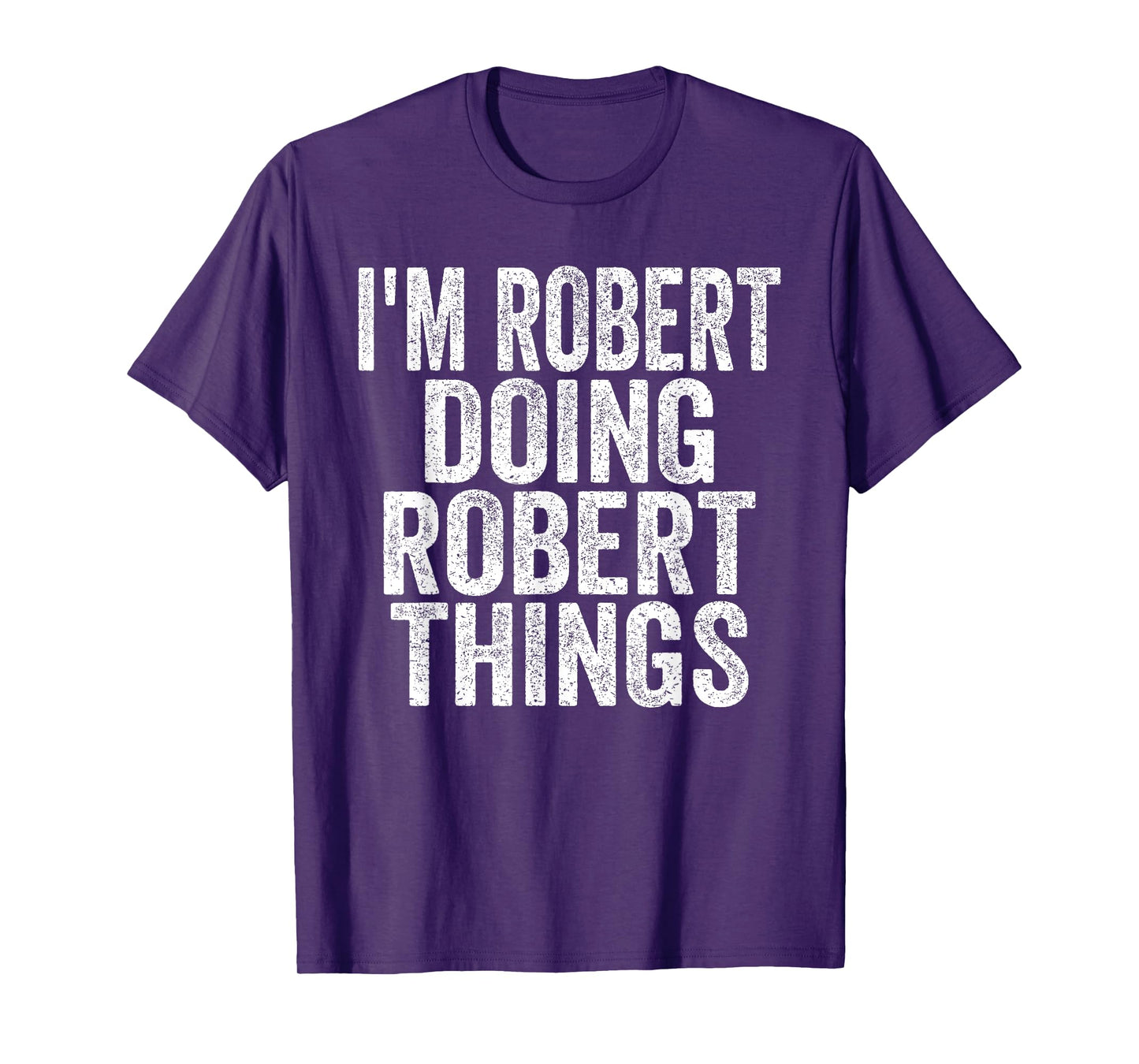 Sarcastic Birthday First Name Text Fun Joke Store I'm Robert Doing Robert Things Funny Saying Christmas Gifts T-Shirt