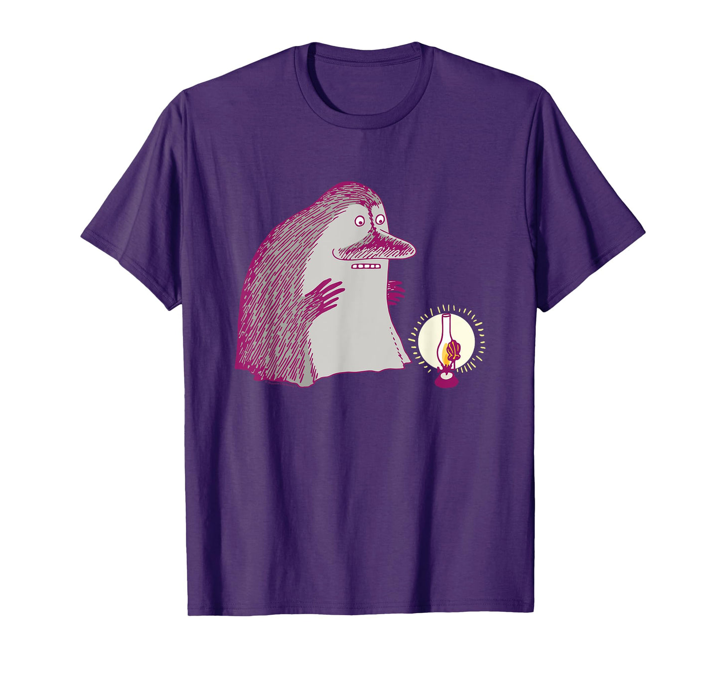 Moomin The Groke Spooky Lamp Light T-Shirt