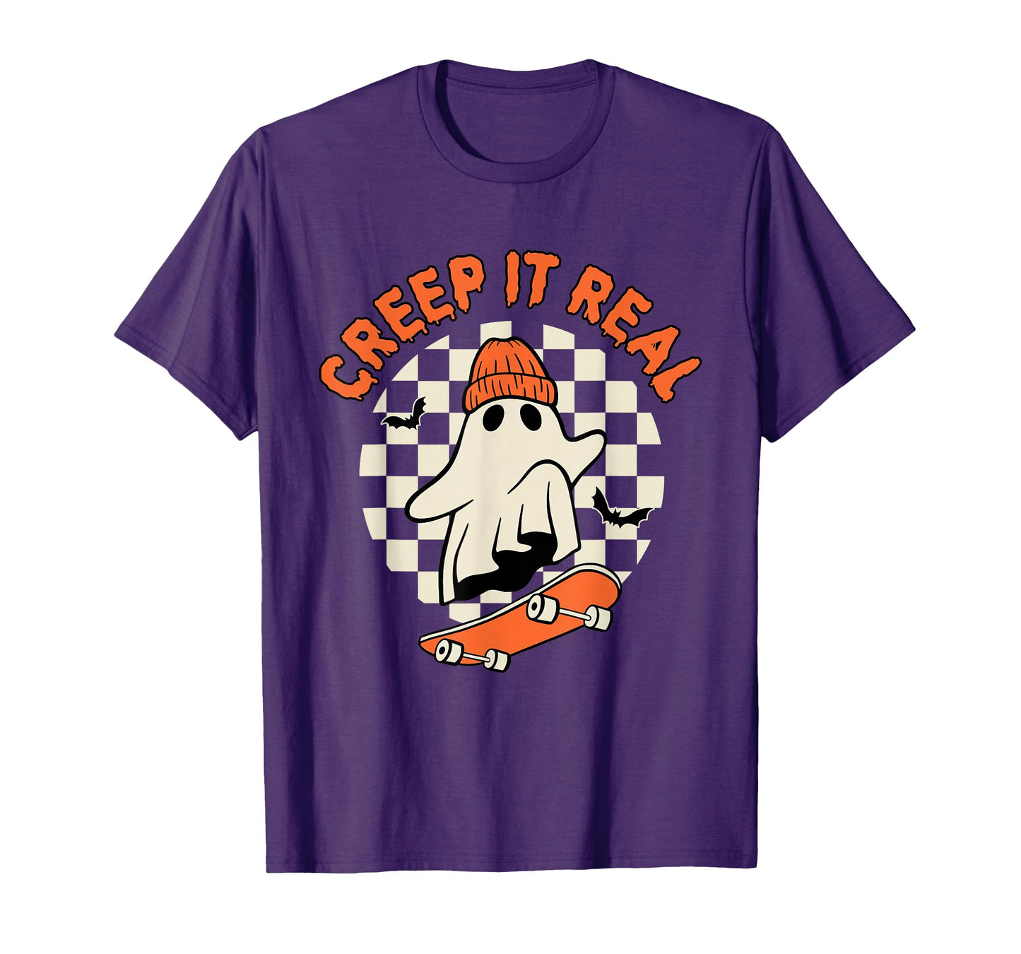 Vintage Retro Halloween Creep It Real Ghost Boy Fall Season T-Shirt