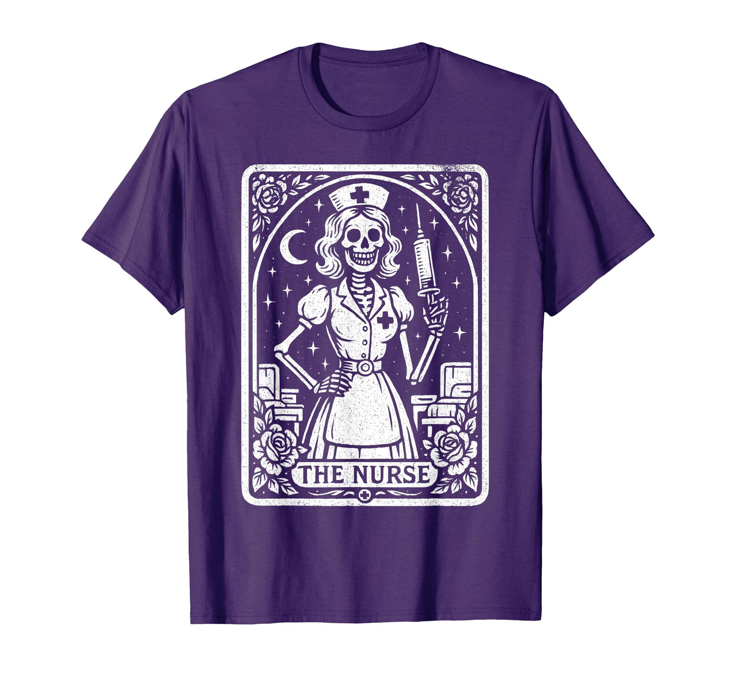 The Nurse Skeleton Tarot Card Funny Nursing RN LPN NP Nurse T-Shirt