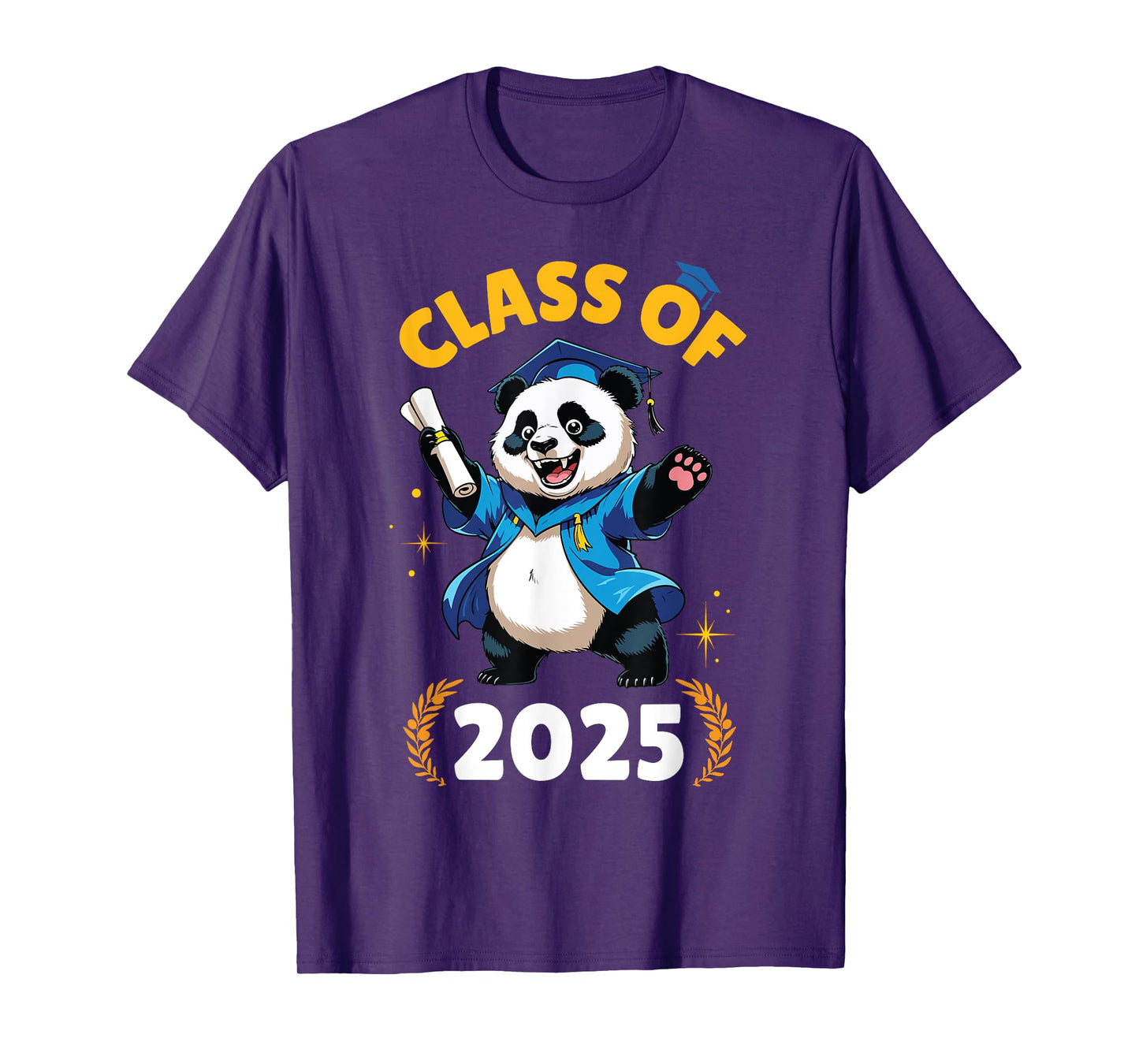 Panda Senior Class Of 2025 Graduation Day School College T-Shirt