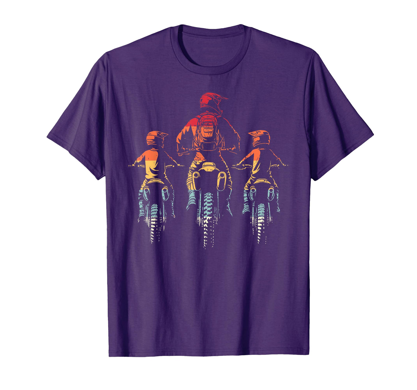 Dad Motocross Lover Tee Father's Day MotoDad of 2 Kids T-Shirt