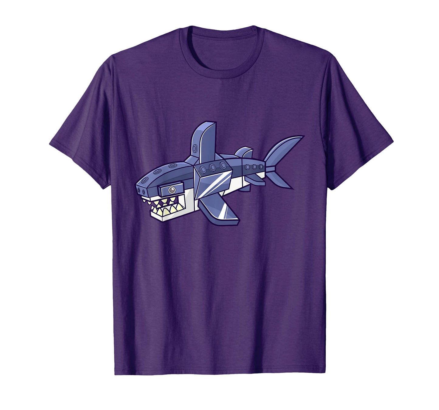 Shark Master Builder Building Blocks Boys Kids T-Shirt