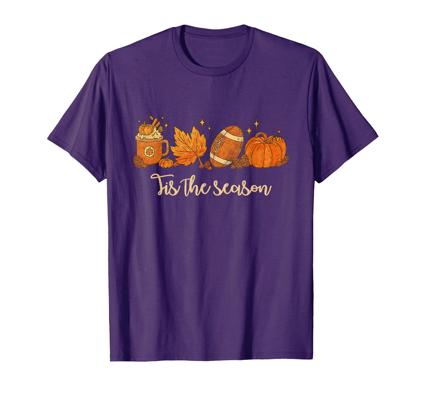 Tis The Season Football Fall Pumpkin Thanksgiving Football T-Shirt