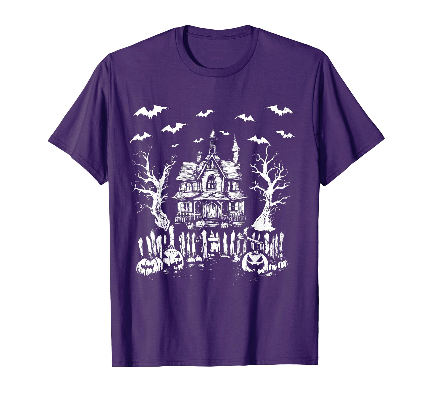 Haunted House Halloween Horror Jack O Lantern Spooky Season T-Shirt