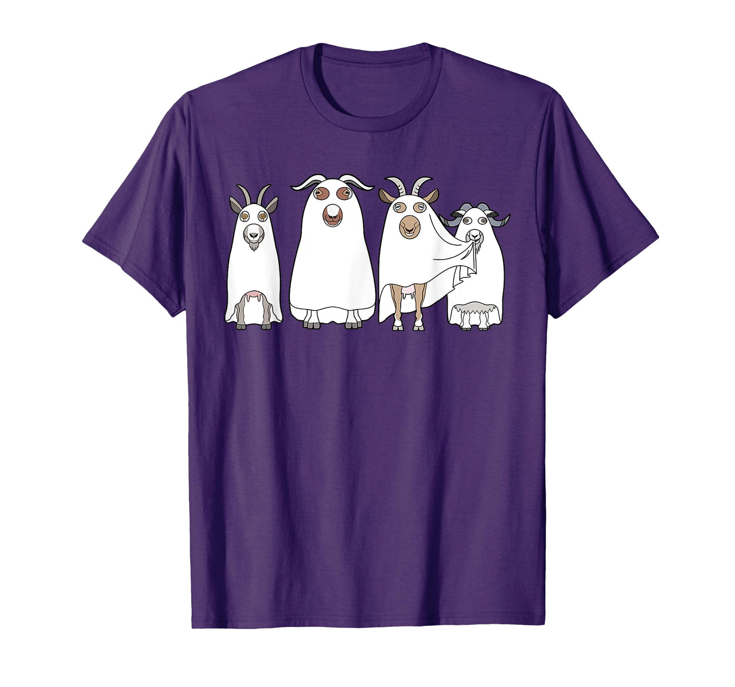 Goat Ghost Halloween Farmer Goat Lover Scary Spooky Season T-Shirt
