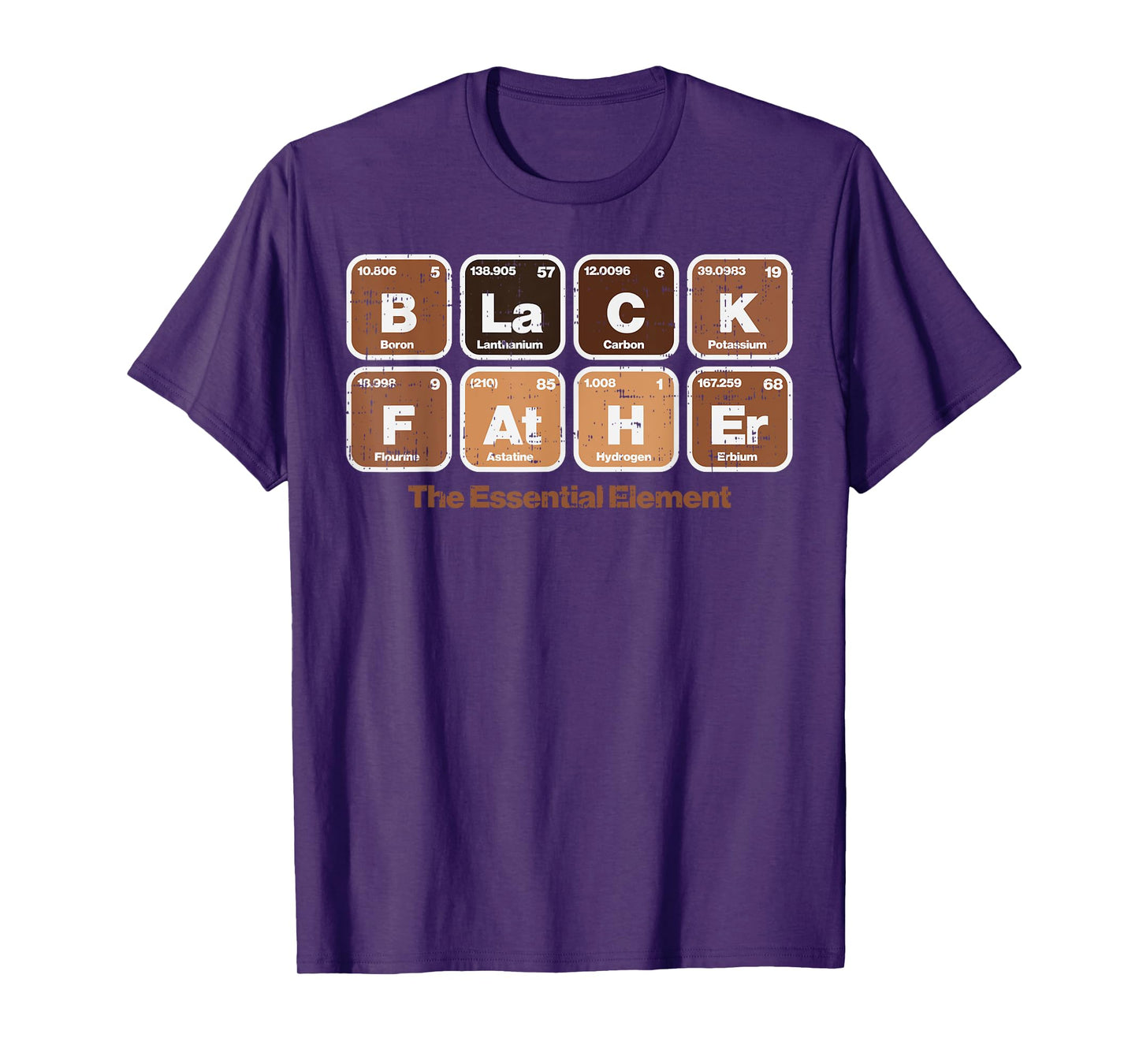 Black Father Periodic Elements Fathers Day Dad Science T-Shirt