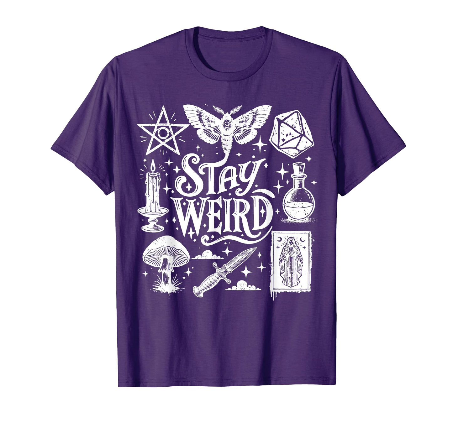 Stay Weird Witchy Vibes Witch Spooky Season Happy Halloween T-Shirt