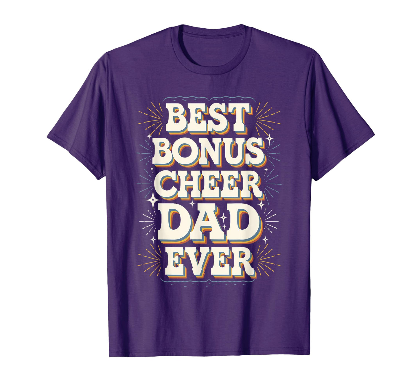 Best Bonus Cheer Dad Ever Distressed Design T-Shirt
