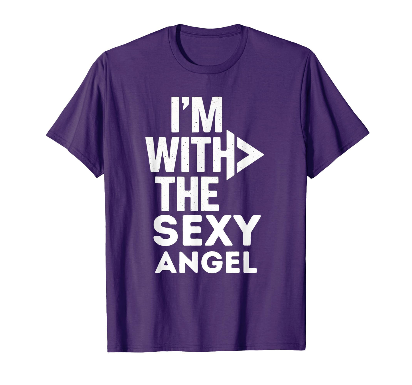 I'm With The Sexy Angel Costume Couples Matching T-Shirt