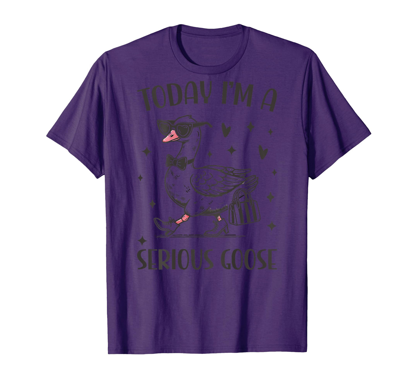 Today I'm A Serious Goose Funny Cowboy Goose T-Shirt