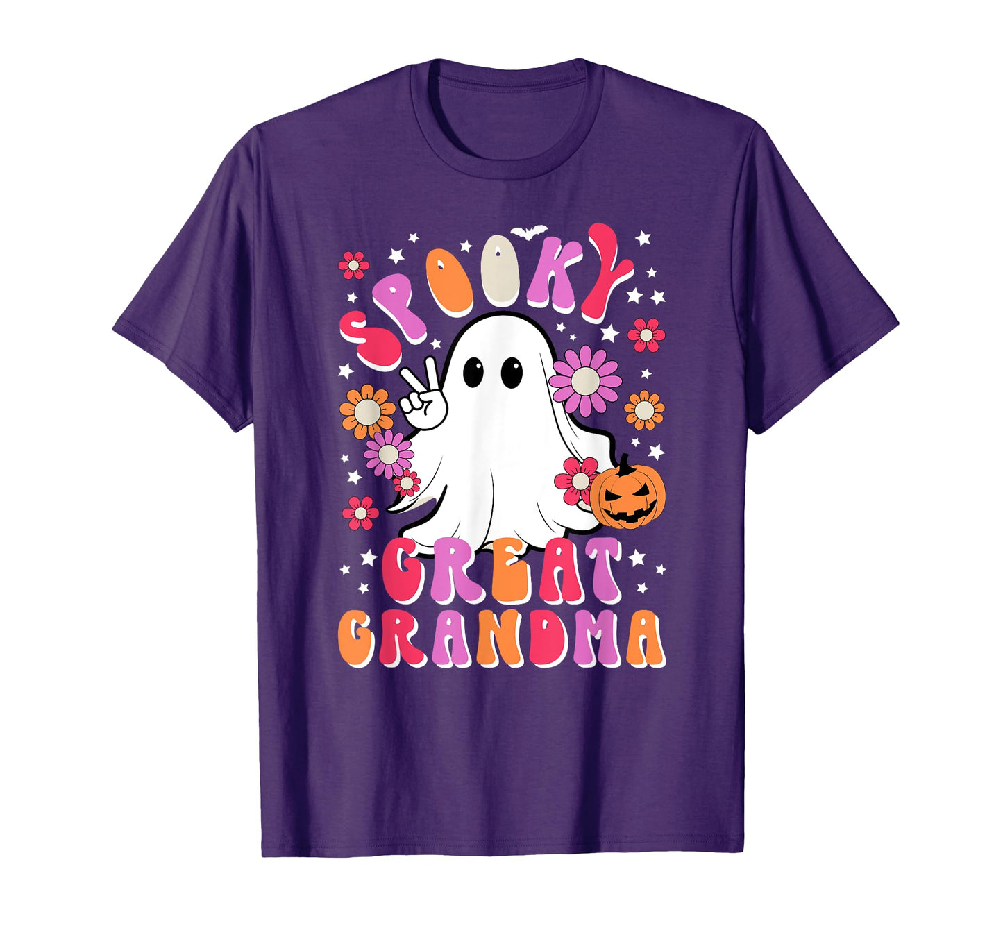 Spooky Great Grandma Halloween Great Grandmother Groovy T-Shirt