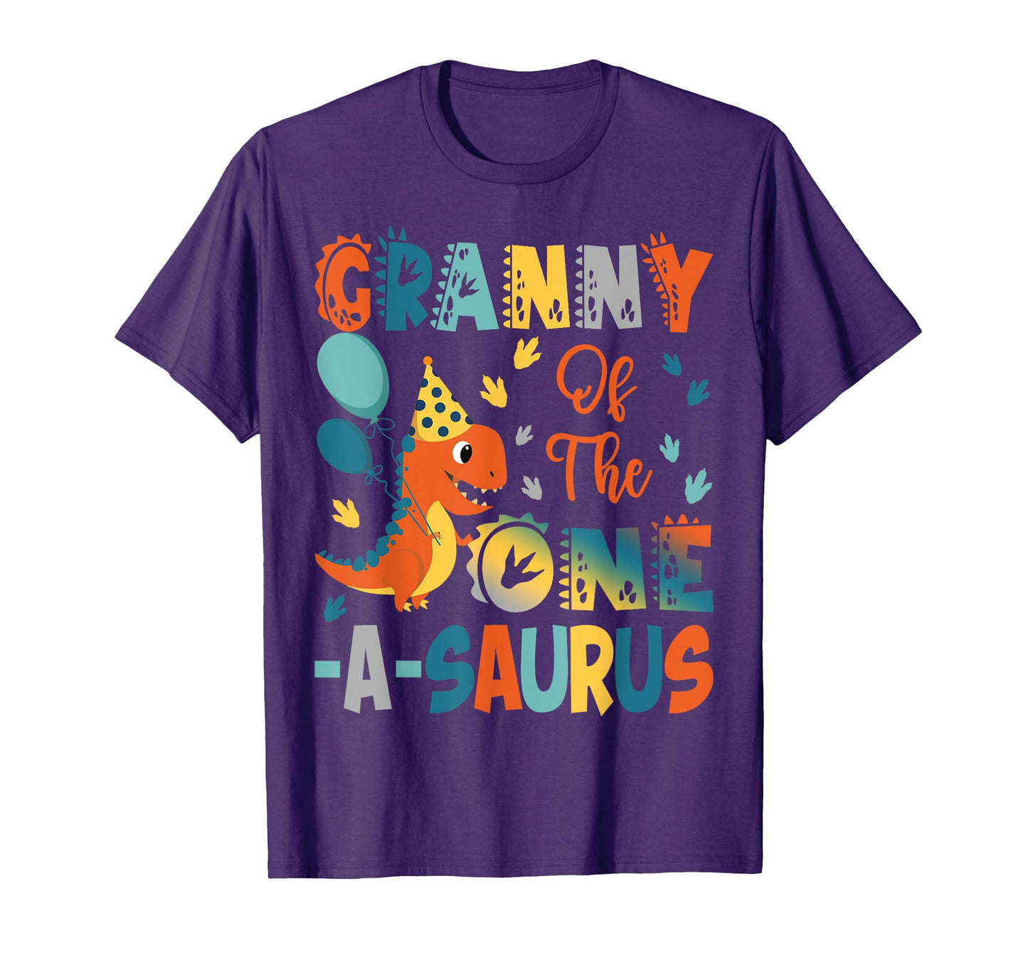 Granny Of The One-A-Saurus 2Nd Birthday Dinosaur Party T-Shirt