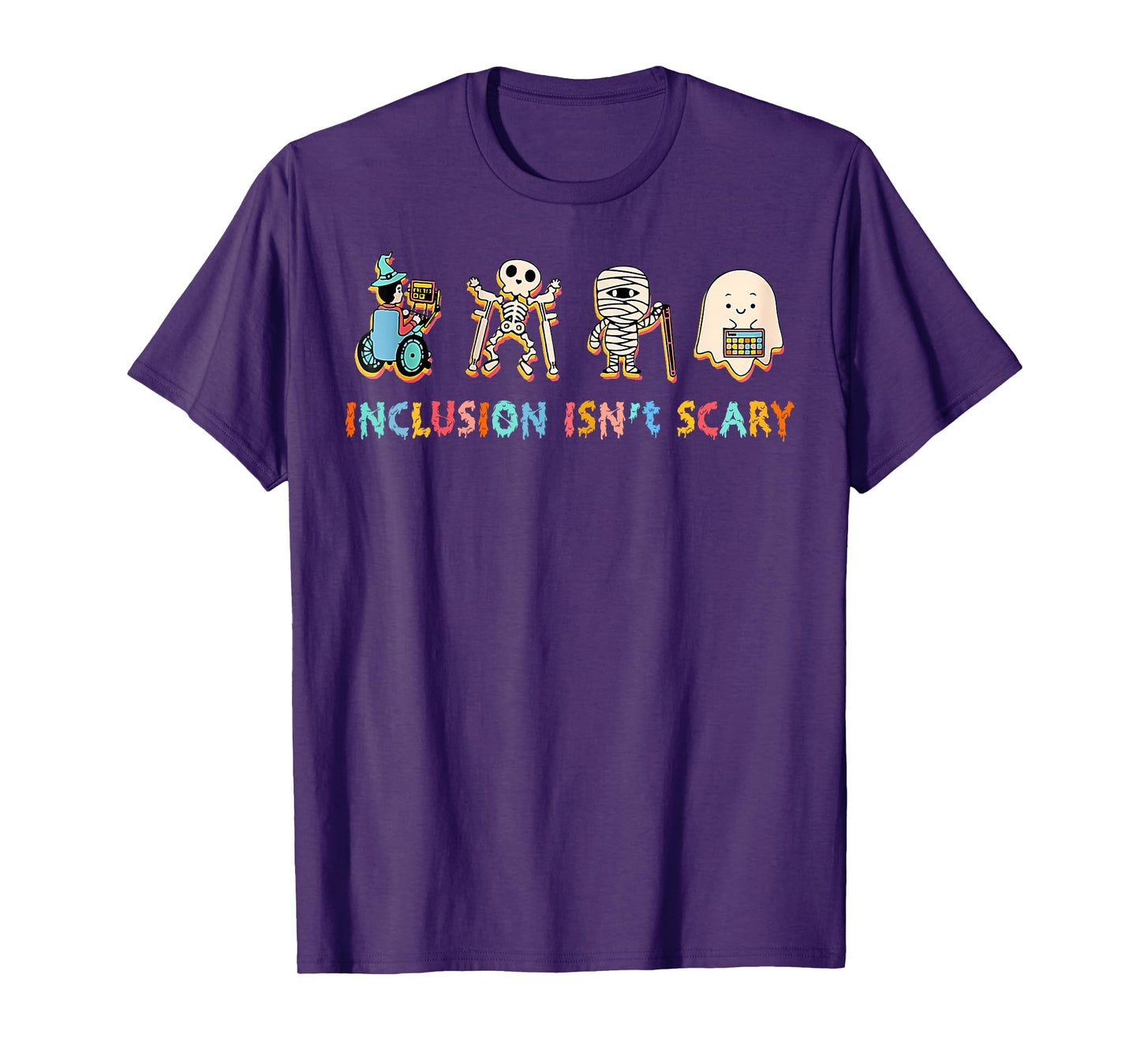 Inclusion Isn't Scary Slp Halloween Sped Teacher T-Shirt