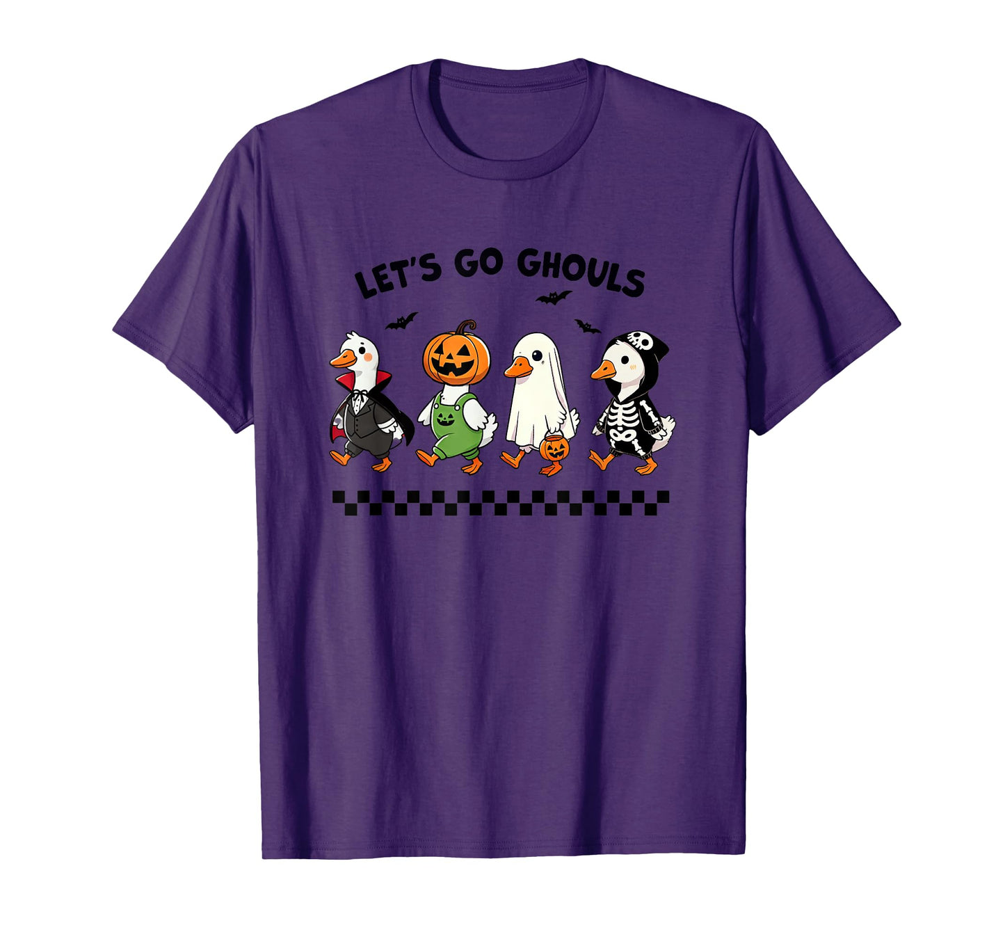 Let's Go Ghouls Duck Halloween Theme T-Shirt
