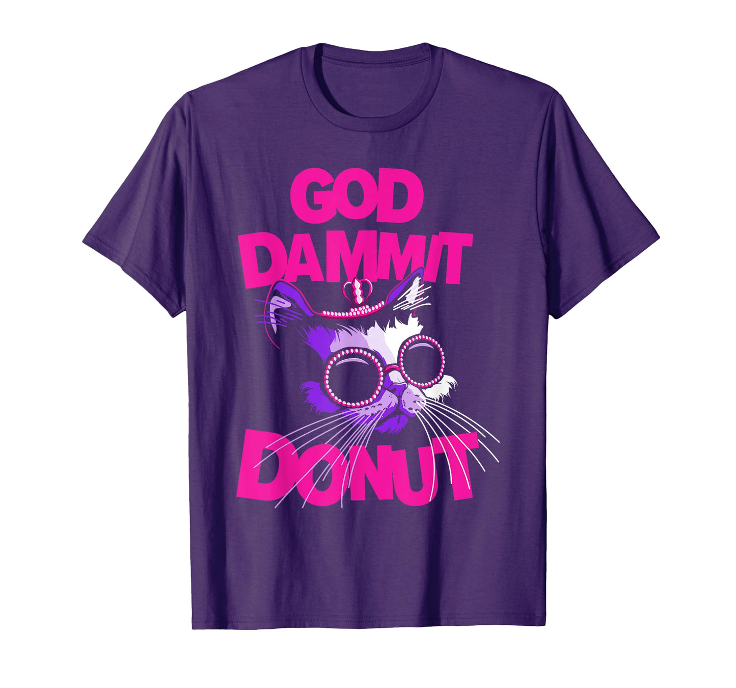 God Dammit Donut Cat T-Shirt for Men Women
