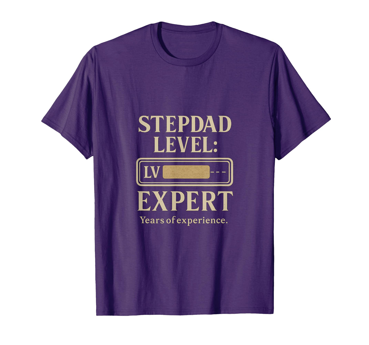 Stepdad Level: EXPERT Vintage Gold Gaming Icon T-Shirt