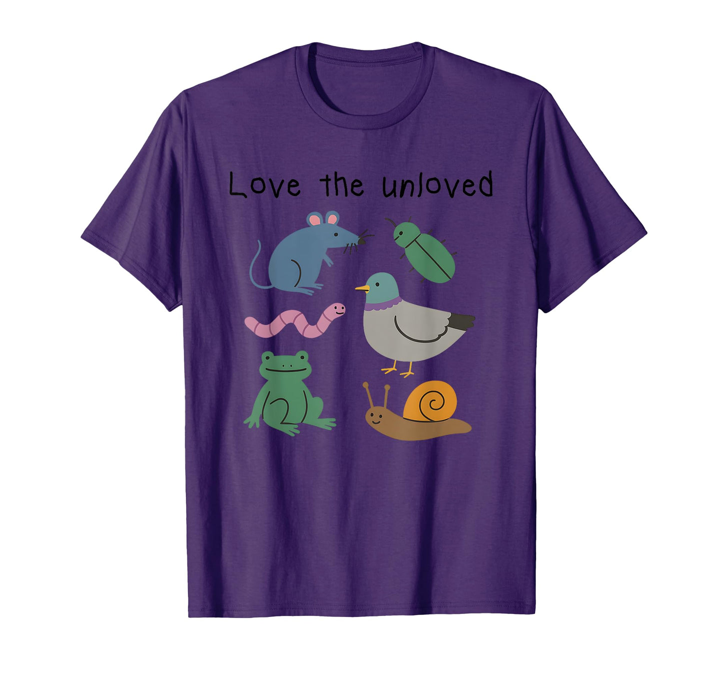 Love The Unloved, Funny Animal Meme, Pigeon Rat Frog Meme T-Shirt