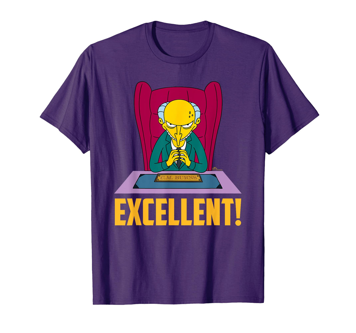 The Simpsons Mr. Burns at Desk Excellent T-Shirt