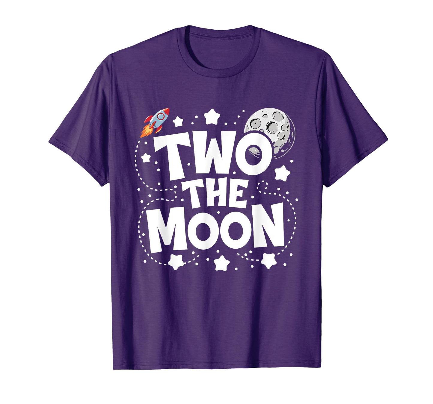 Two The Moon 2nd Birthday Girl Boy 2 Year Old Toddler T-Shirt