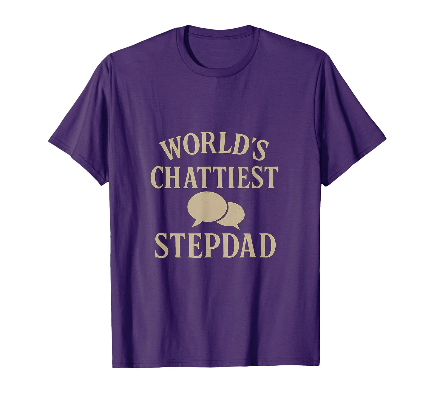 World's Chattiest Stepdad Vintage Gold Emblem T-Shirt