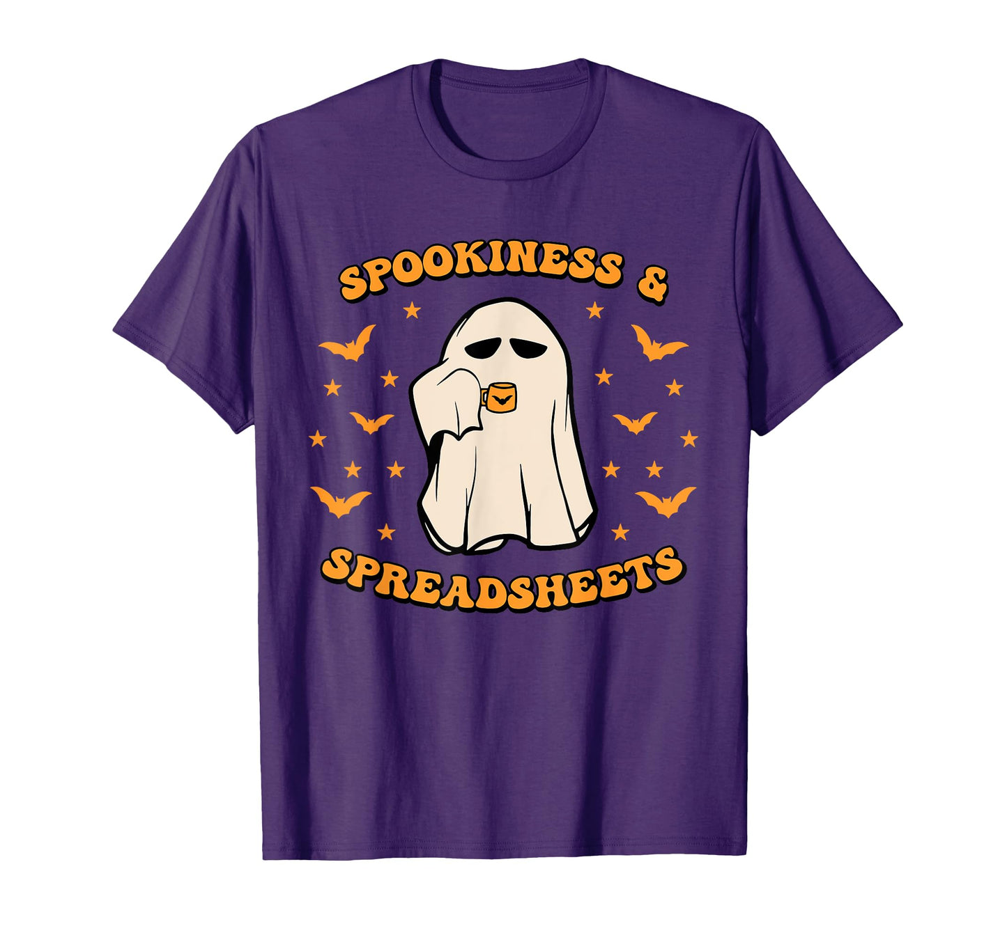 Spookiness and Spreadsheets Halloween Accountant Bookkeeper T-Shirt