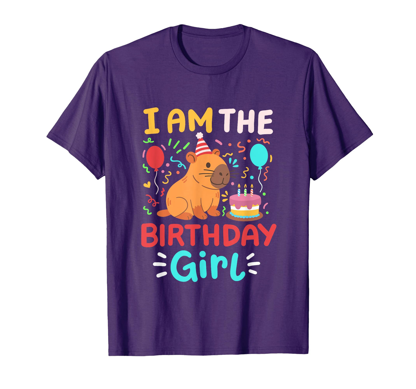 I'm The Birthday Girl Cute Capybara Bday Family Matching T-Shirt