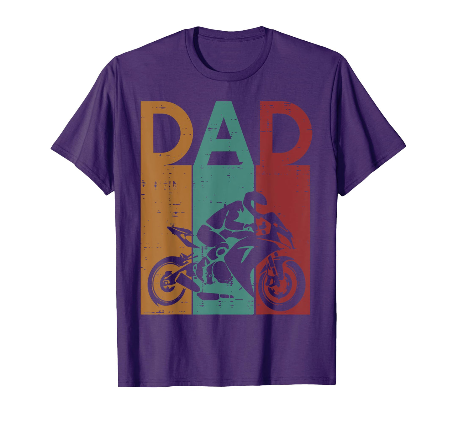Fathers Day Biker Dad Motorcycle Retro Daddy Papa Sport Bike T-Shirt