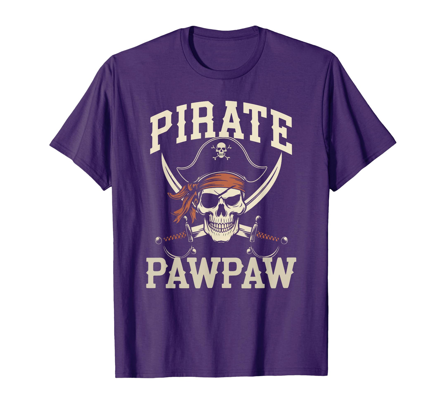 Pirate PawPaw Funny Captain Halloween Costume Paw-Paw T-Shirt