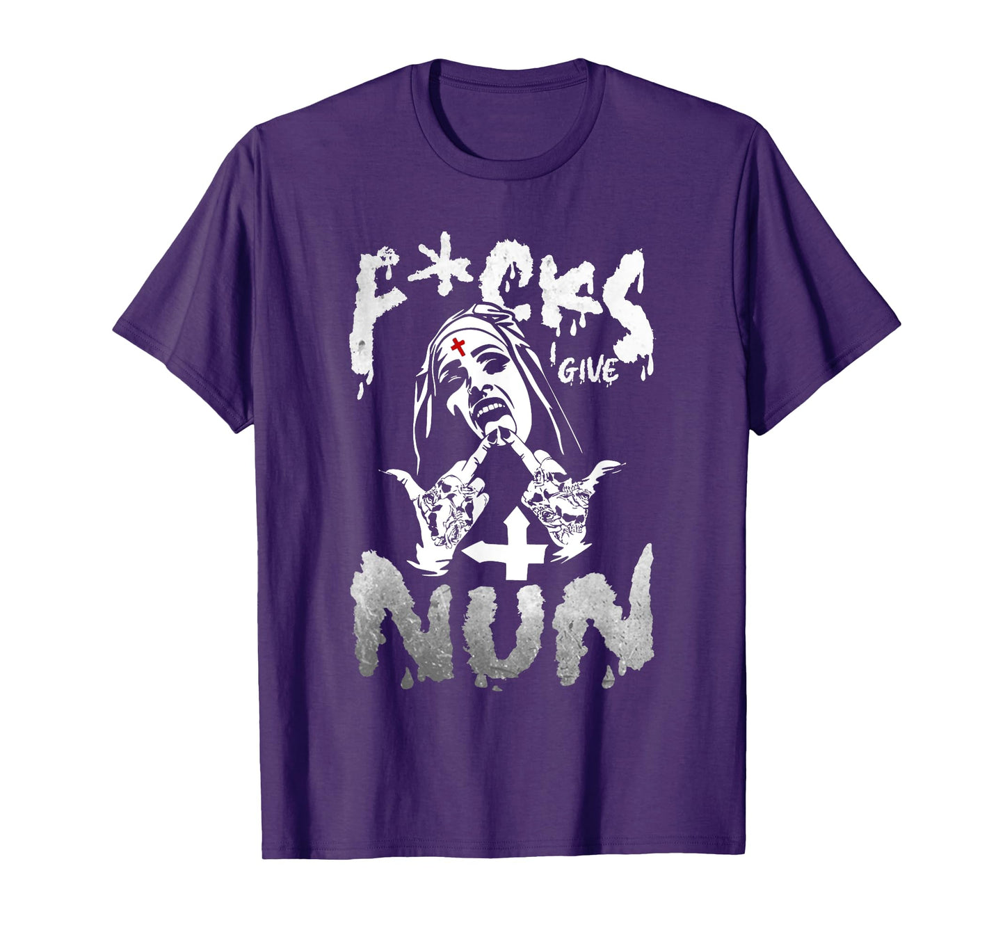 F-cks I Give Nun Dark Humor Gothic Design Tee T-Shirt