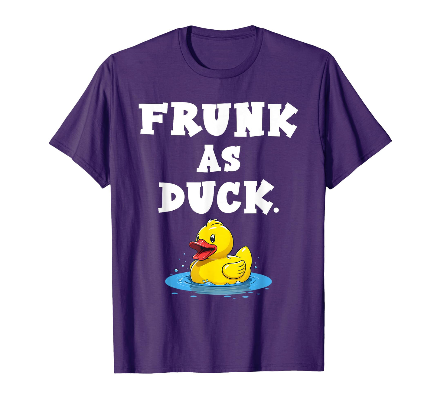 Quacktastic Duck Party Outfit Funny Rubber Duck Frunk as Duck Meme Adult Humor Unisex T-Shirt Black Short Sleeve Cotton Blend Classic Fit U-Neck Small